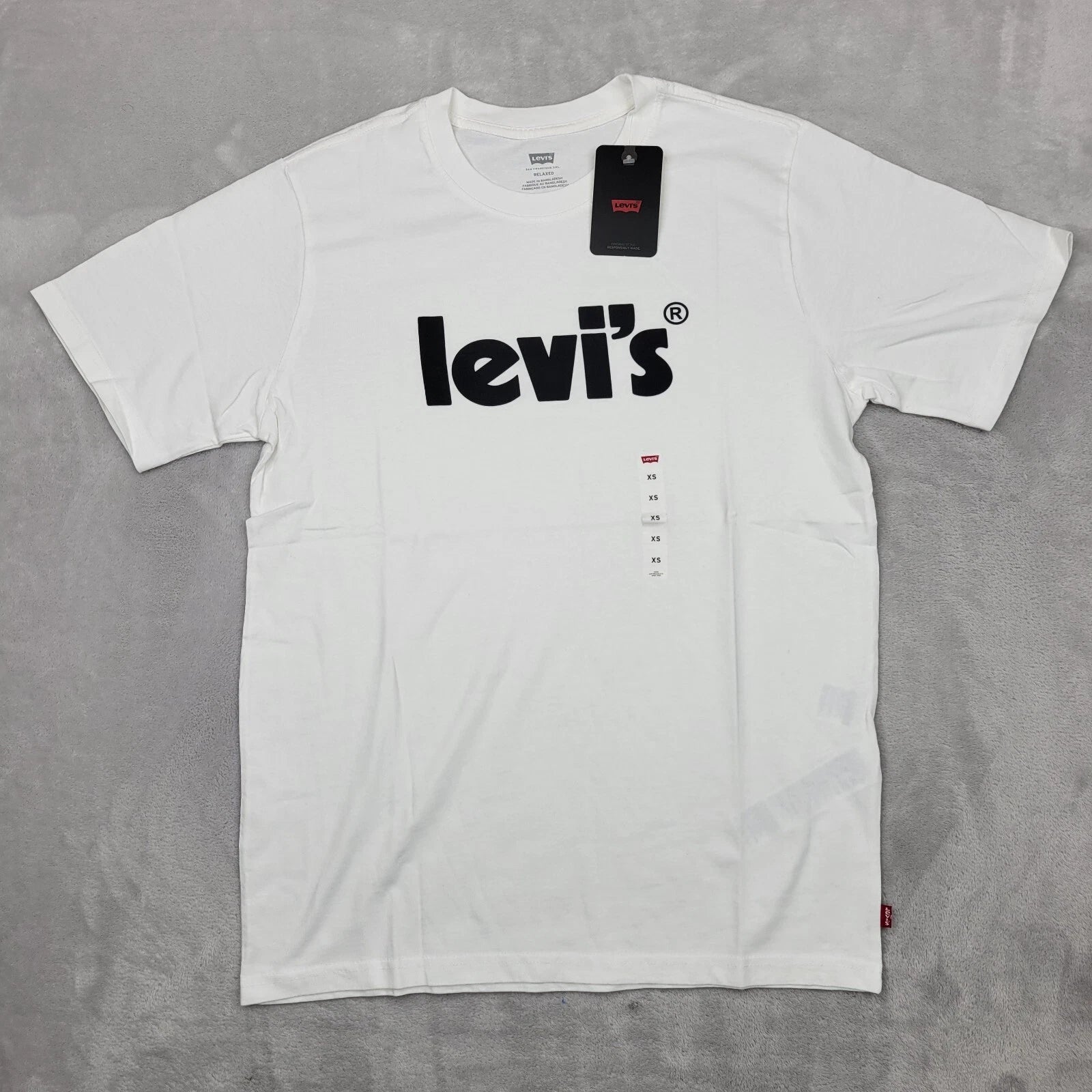 Levis Shirt Men XS Crewneck Basic Cotton Minimalist Red Tab Adult Extra Small