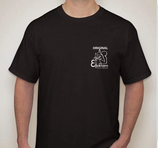 2 Side CARL EICKHORN WW2 German Dagger sword knife blade maker mark T shirt Tee