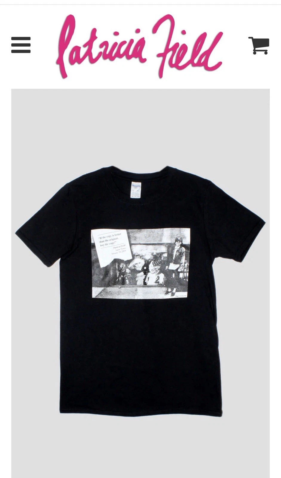Patricia Field Buy The Copy Show Me the Receipt "Double C" Hat t-shirt Tina Paul