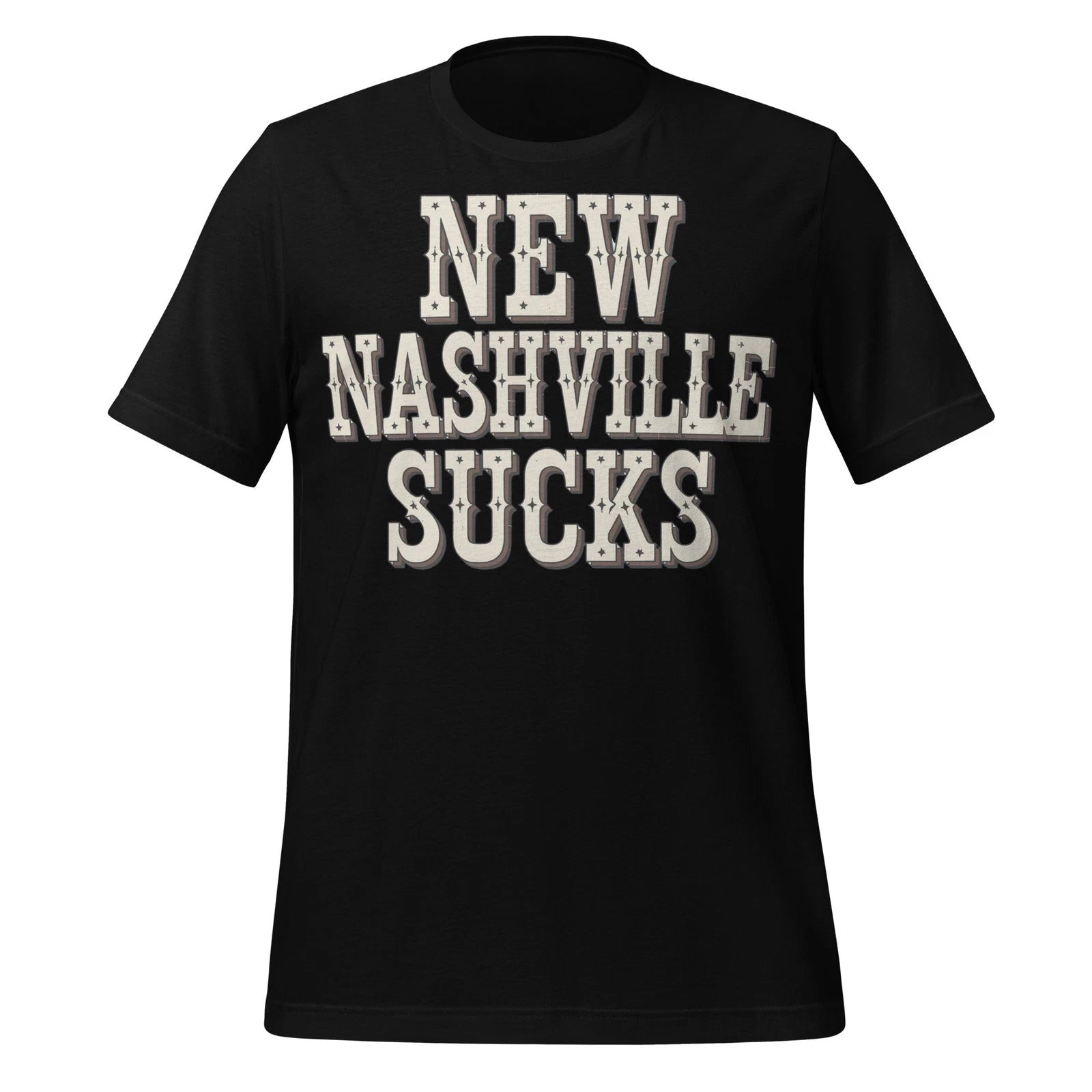 New Nashville Sucks Shirt Funny Retro Country Music Rebel Unisex Tee Gift