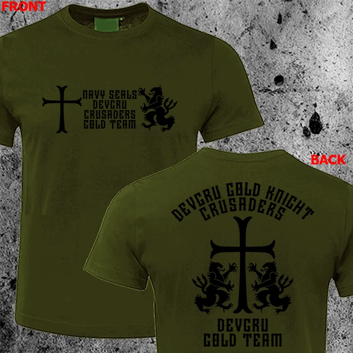 New US Crusaders Seal Team Six NSWDG Gold Team Special Force T shirt Custom HQ