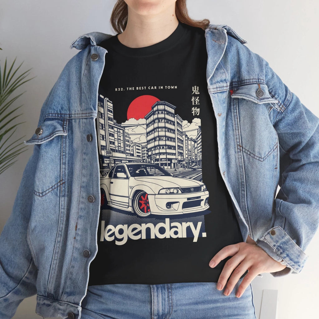 R32 Skyline Graphic Tee XL JDM Japanese Streetwear Car Enthusiast Shirt Used