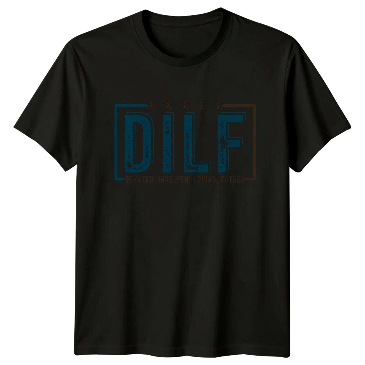 Dilf Devoted Involved Loving Father Mens T-Shirt Fathers Day Gift For Him