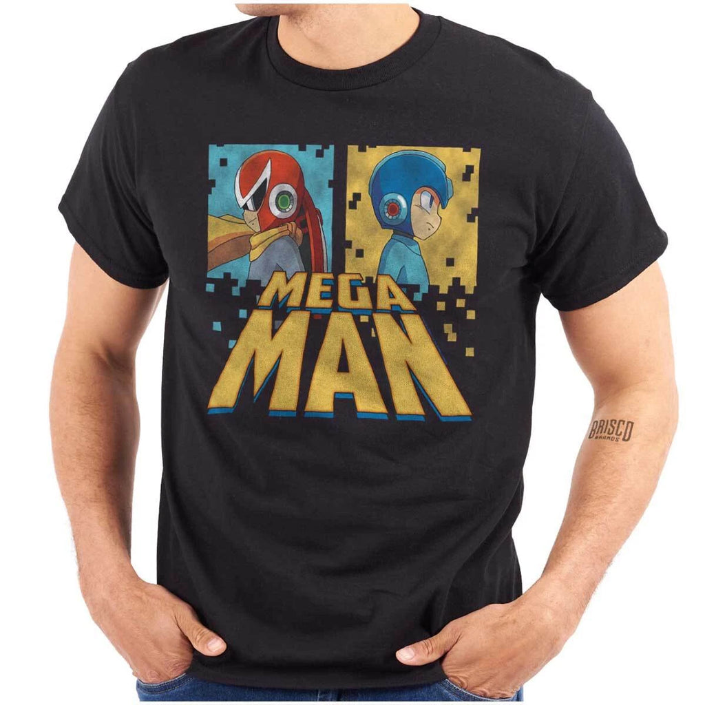 Vintage Retro Mega Man Video Game Proto Man Womens or Mens Crewneck T Shirt Tee
