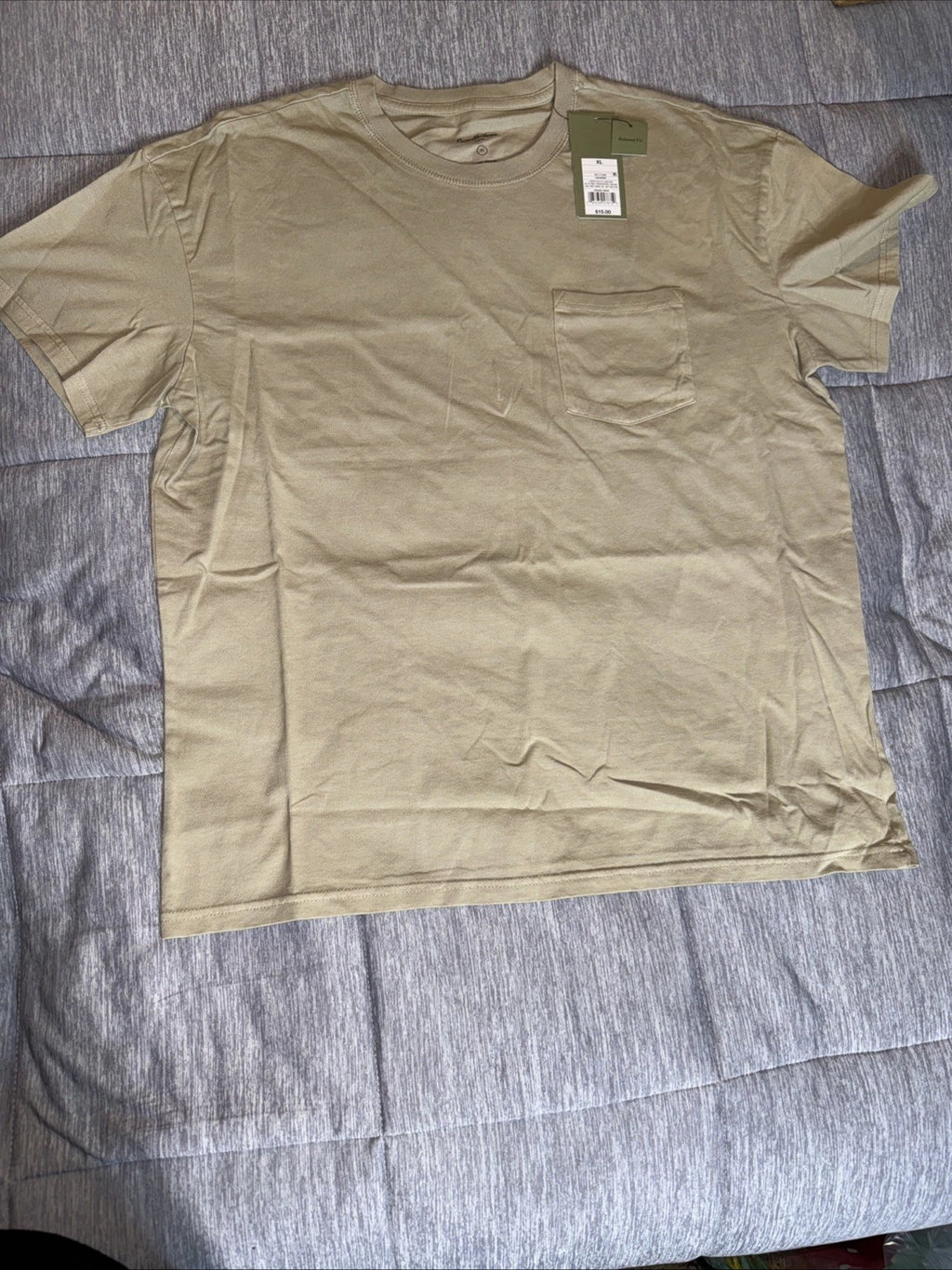 Goodfellow Men’s Tan Pocket Teeshirt MEDIUM NWT