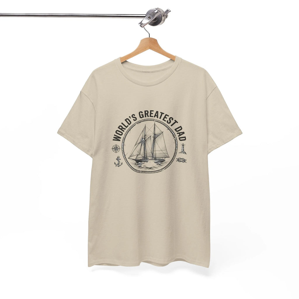 World's Greatest Dad Sailboat T-Shirt | Nautical Anchor Design