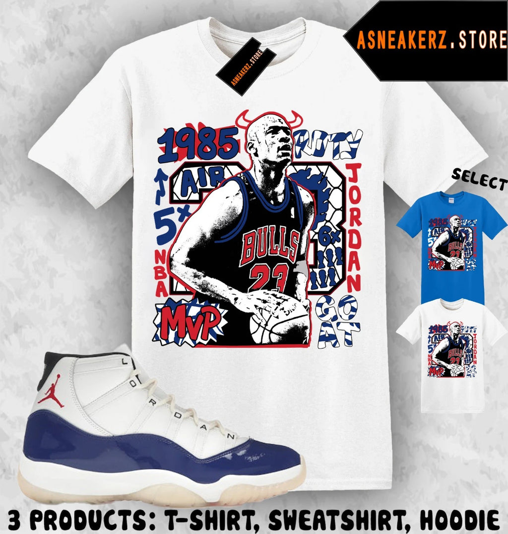 Tee Shirt Matching AJ 11 Rare Air 2025 To Match Sneaker Vintage MJ Bulls T-Shirt