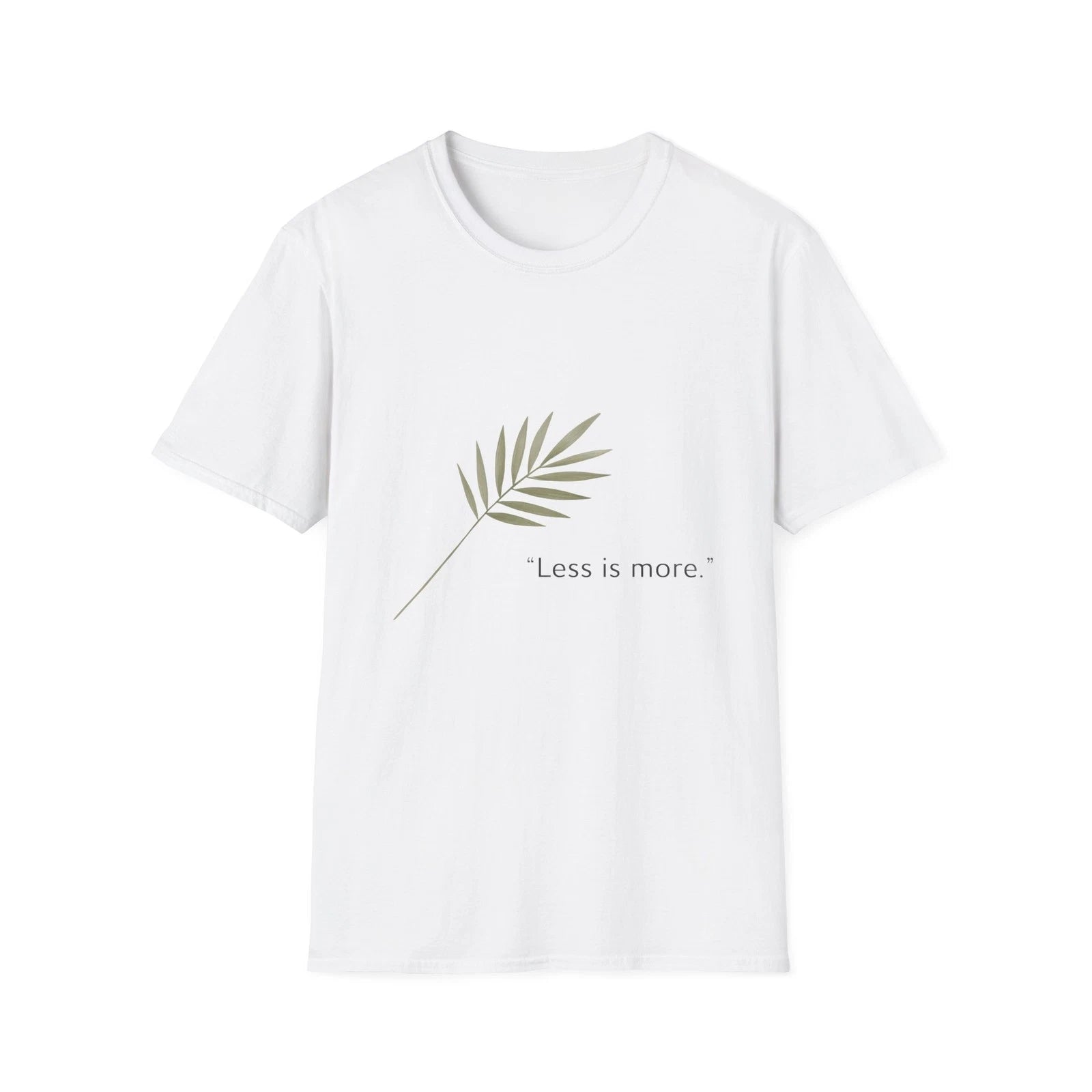 Minimal Palm Leaf 'Less Is More' T-Shirt | Botanical Minimalist Tee