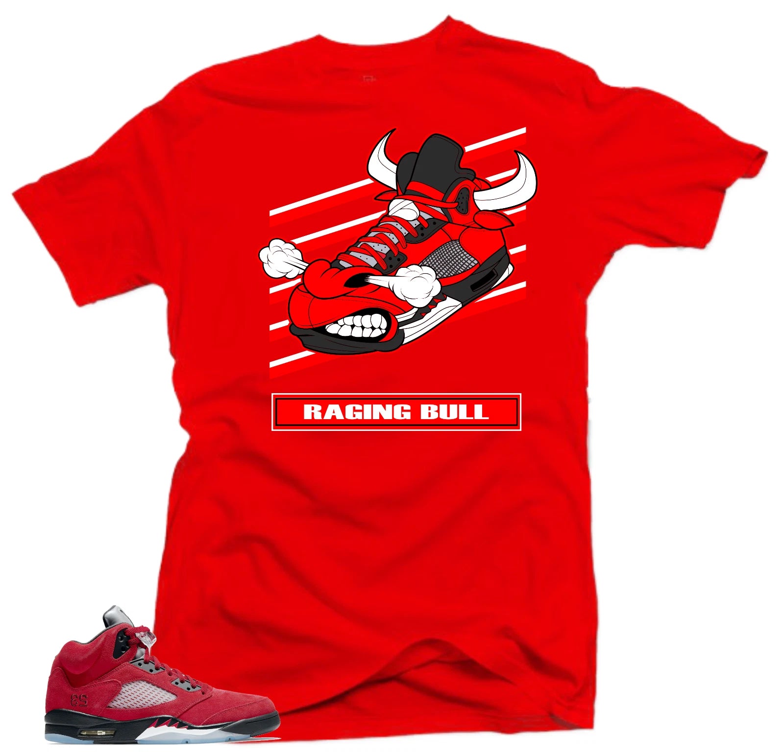 Shirt to Match Jordan Retro 5 Raging Bull Sneaker Shirts -Raging Bull Tees