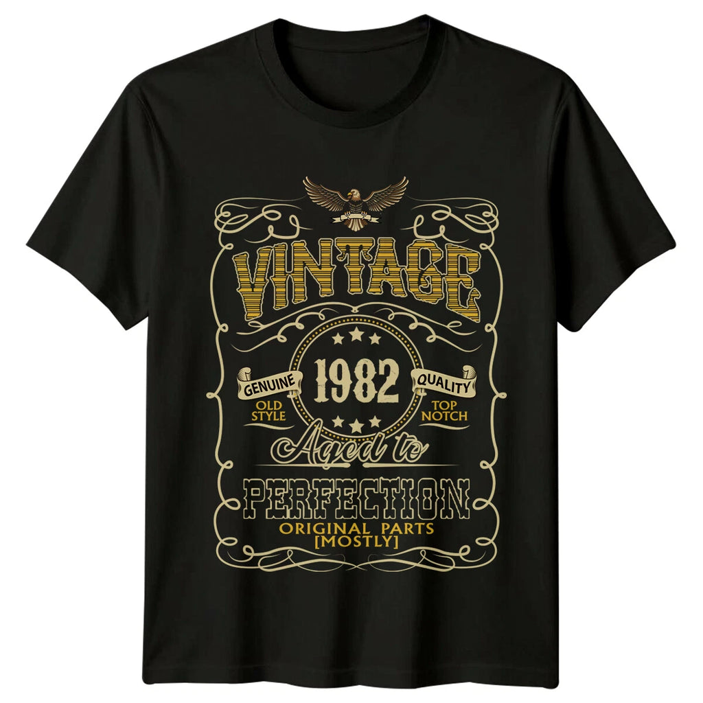 Vintage 1982 Aged To Perfection Mens T-Shirt 44th Birthday Gift