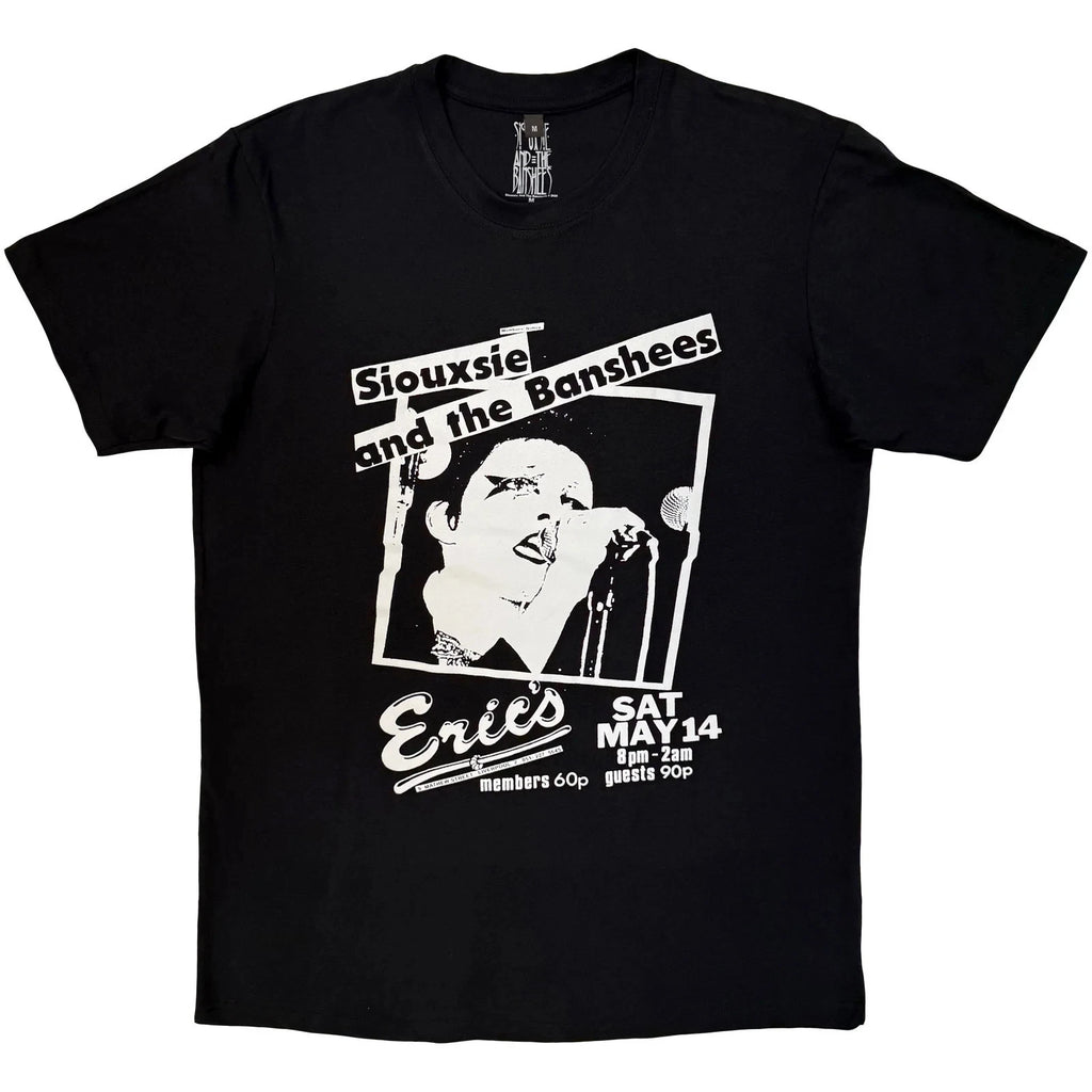 Siouxsie & The Banshees  Premium Carbon T-Shirt: Eric's (Black) OFFICIAL NEW