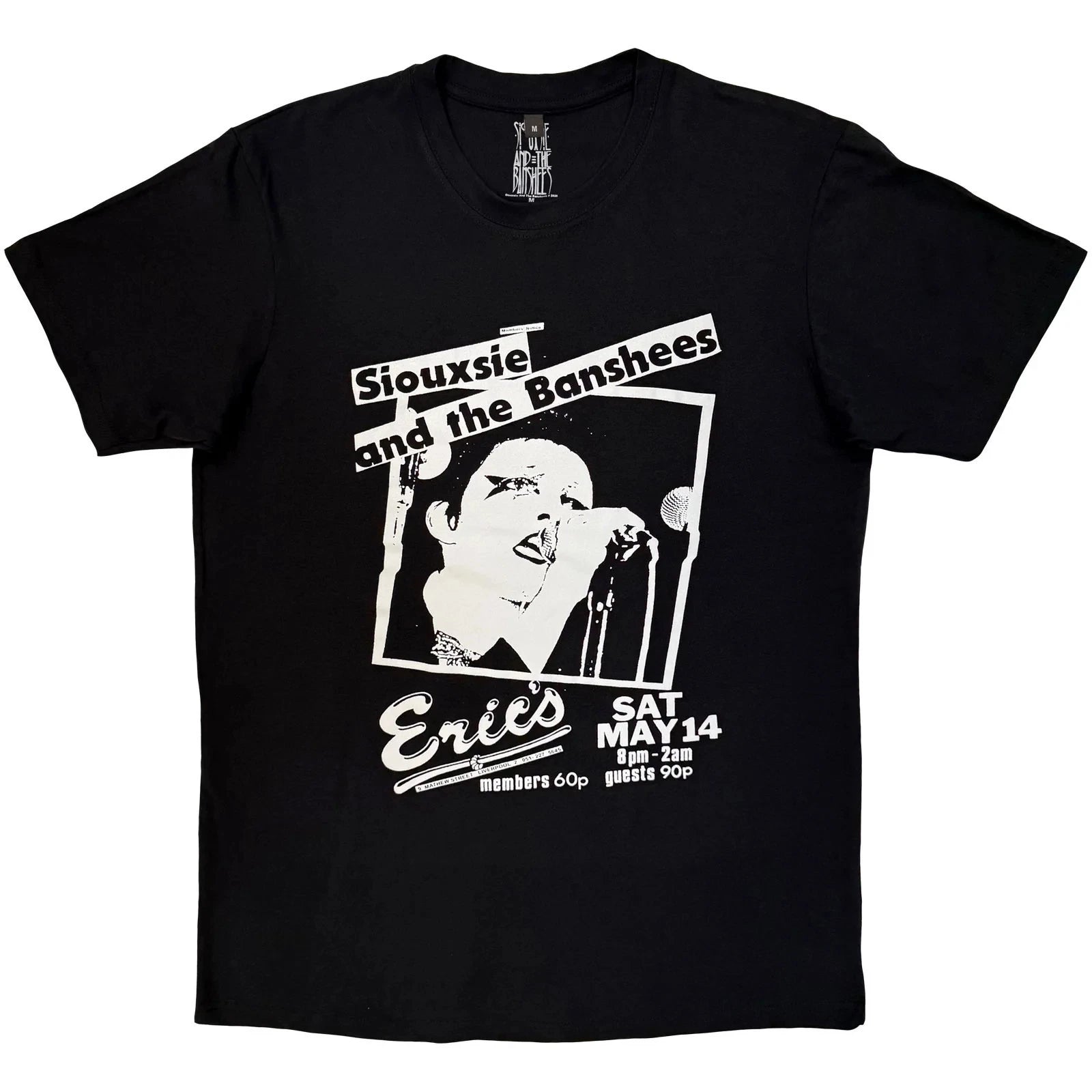 Siouxsie & The Banshees  Premium Carbon T-Shirt: Eric's (Black) OFFICIAL NEW