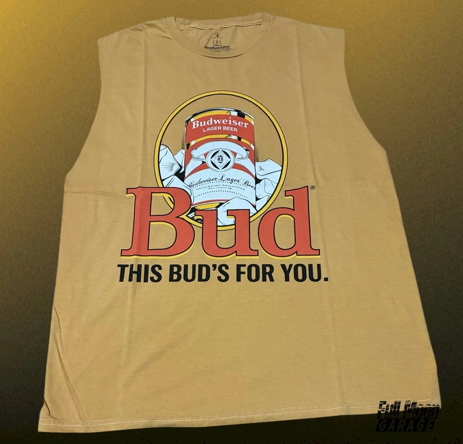 New Budweiser This Bud For You Beer Can Retro Muscle Men's Tank Top T-Shirt