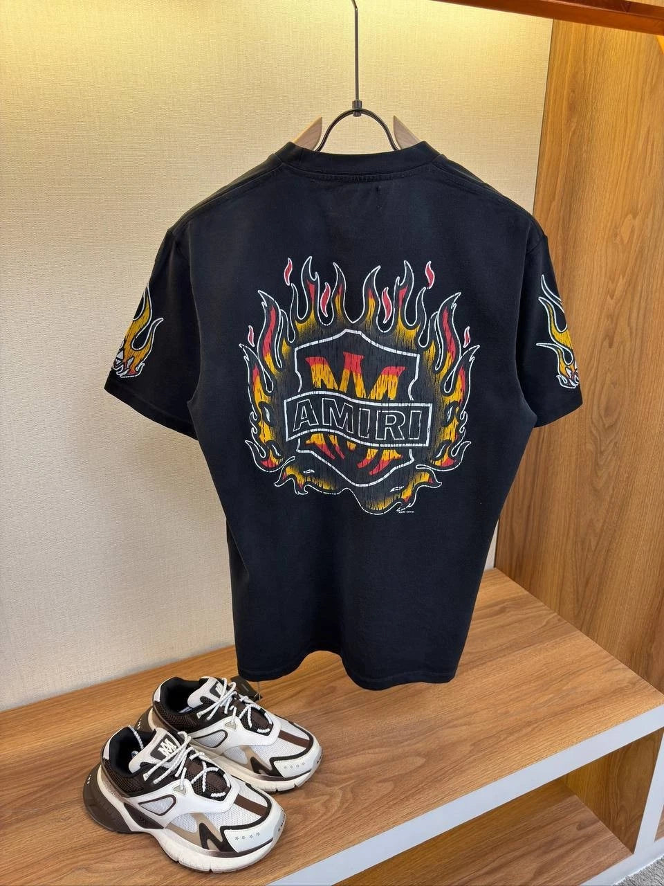 AMIRI Black Flame Print T-Shirt New Size Available in Size S/M/L-