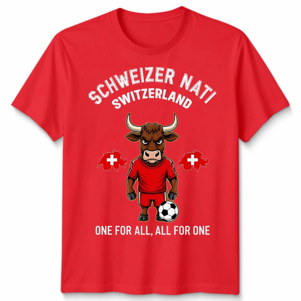 Switzerland Unisex Football T Shirt Country Pride Soccer Fans Mens Womens Tee