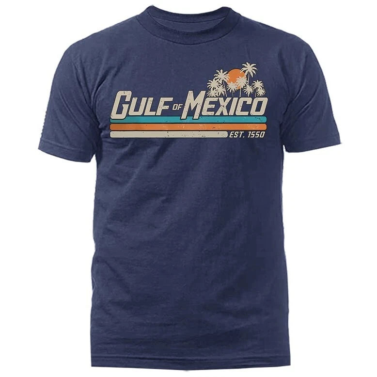Gulf of Mexico Golfo de mexico Est 1550 Retro Vintage Beach T-shirt