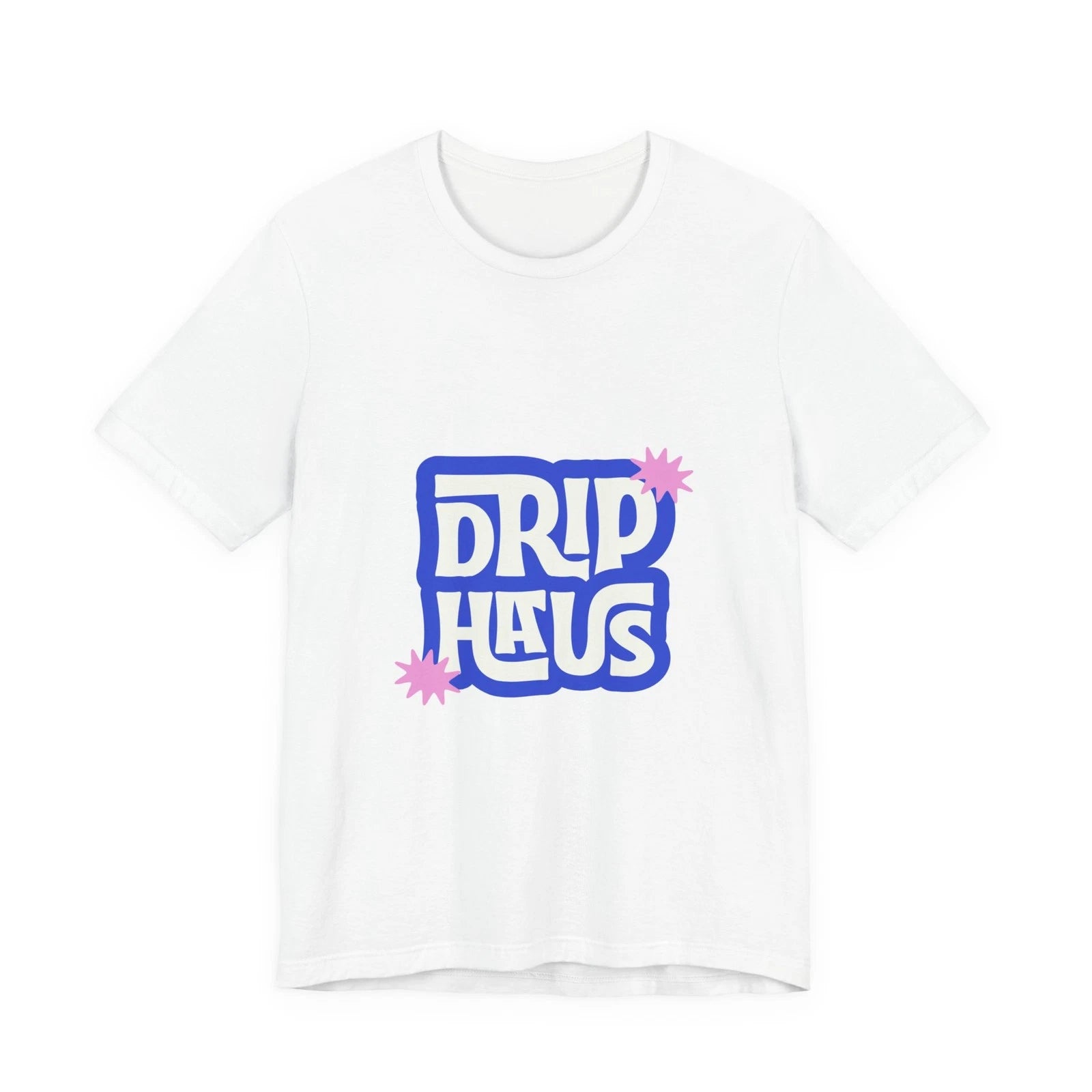 Drip Haus Logo Tee | Graphic T-Shirt, Retro Blue Lettering