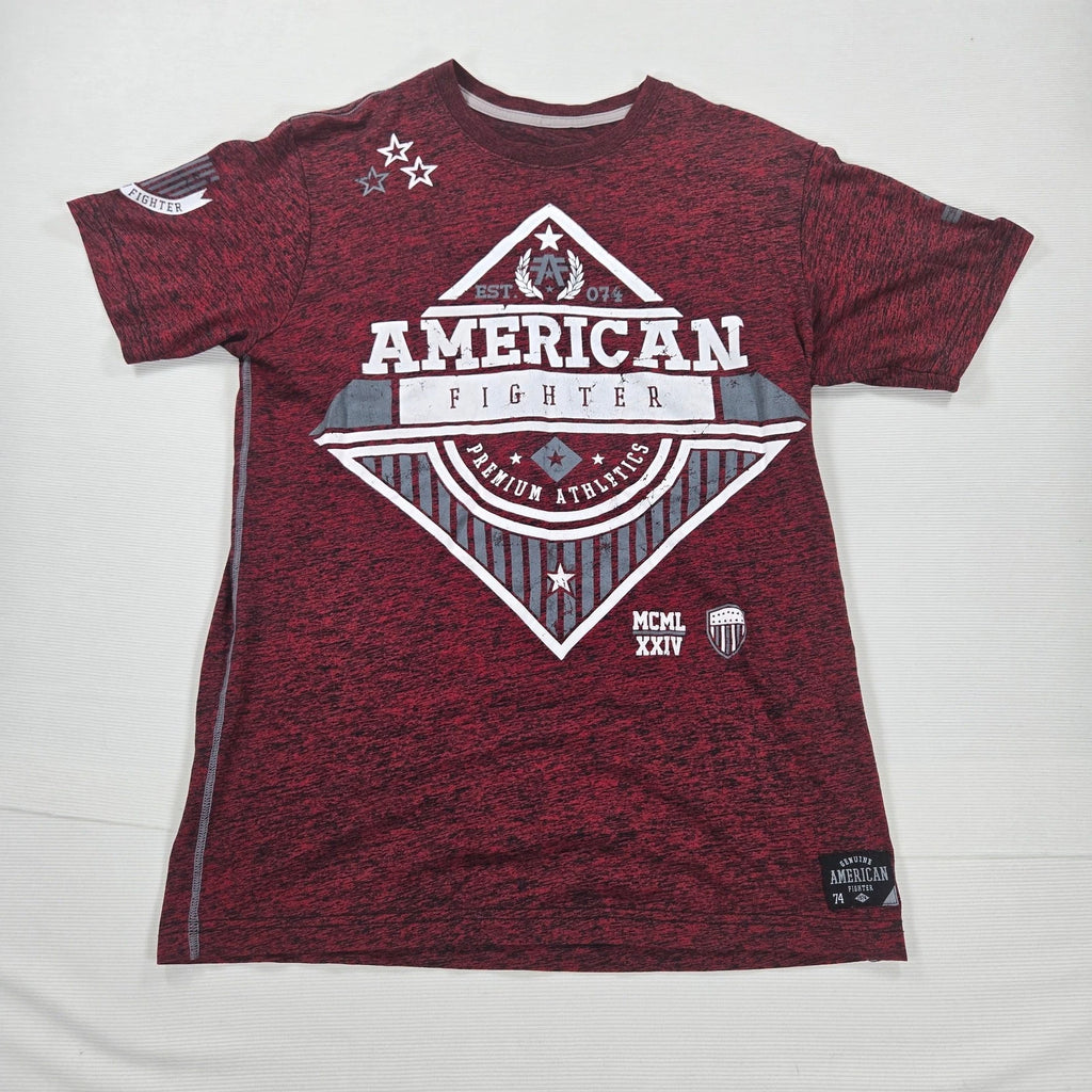 American Fighter Premium Athletics Crossroads T-Shirt in Rusted Red Size Small