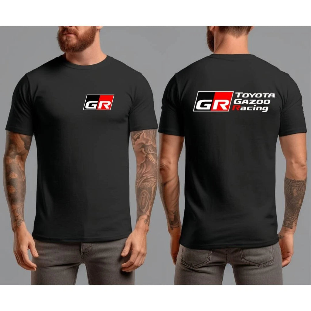 Toyota GR Gazoo Racing Logo Tshirt Front and Back Unisex Black Tee T-Shirt S-5XL