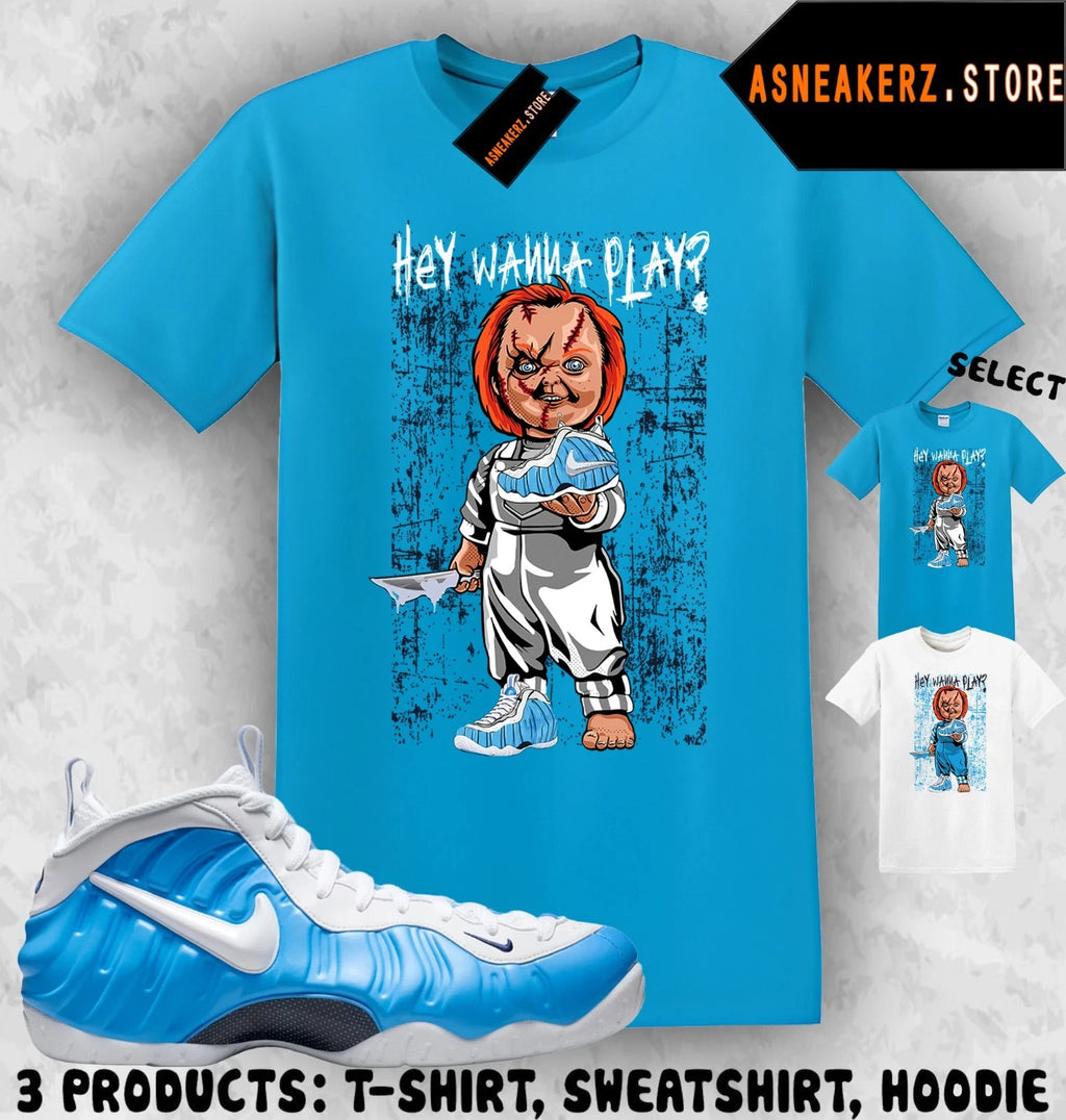 Shirt Matching Foamposite Pro University Blue Match Sneaker Sneakerhead Chucky