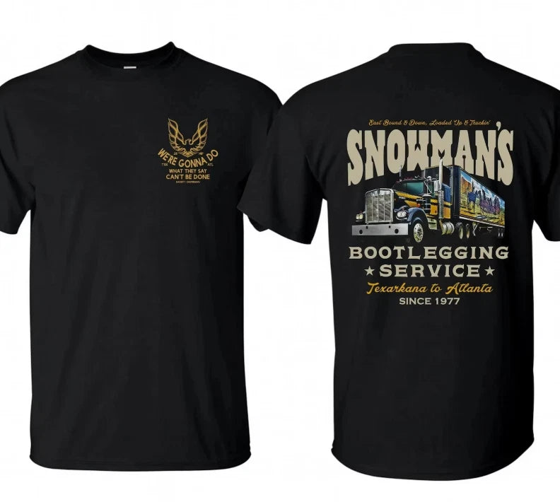 Snowman’s Bootlegging Service T Shirt, Smokey and the Bandit Truck Tee