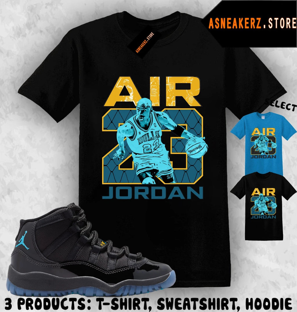 Tee Shirt Matching AJ 11 Gamma Blue 2025 Match Sneaker Vintage Air MJ 23 T-Shirt