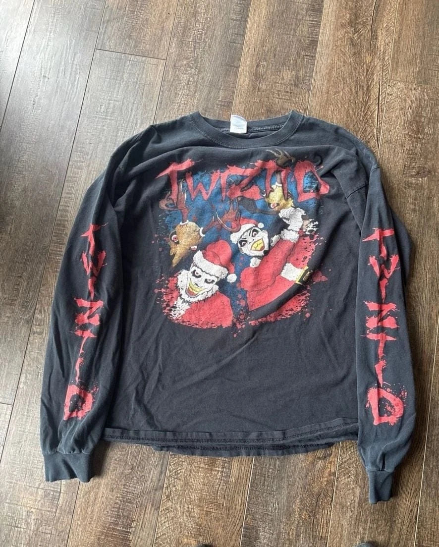 Twiztid Merry Axe-Mas Long Sleeve Graphic T-Shirt Size XL