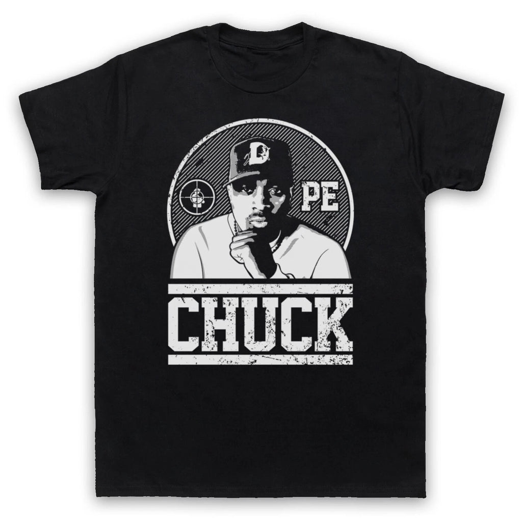 CHUCK D PUBLIC ENEMY TRIBUTE ICONIC RAPPER UNOFFICIAL MENS & WOMENS T-SHIRT