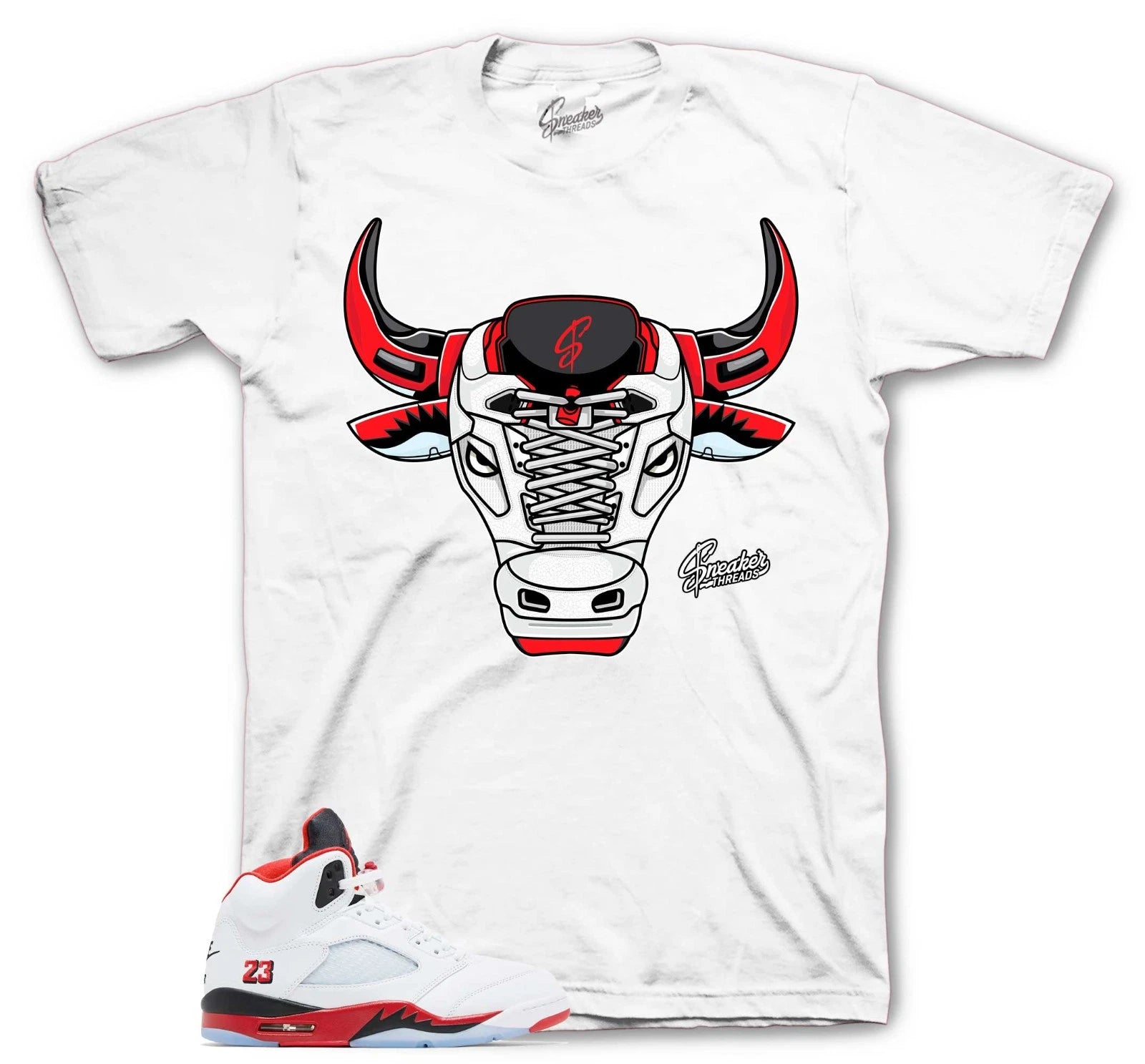 Shirts Match Jordan 5 Fire Red 2020 Sneaker Tee - War bully Sneaker Tees