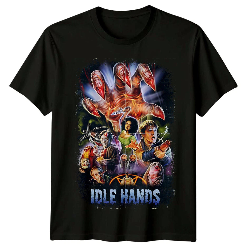 Idle Hands (1999) Movie Poster Inspired T-Shirt Retro 90s Tee Unisex