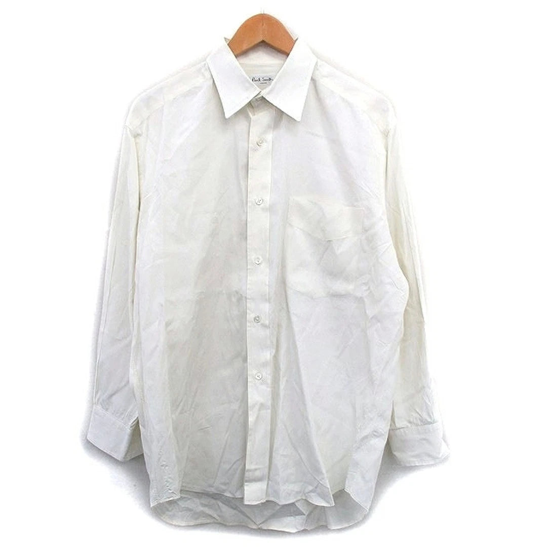 Paul Smith Long Sleeve Shirt Chest Pocket Simple Ivory Japan