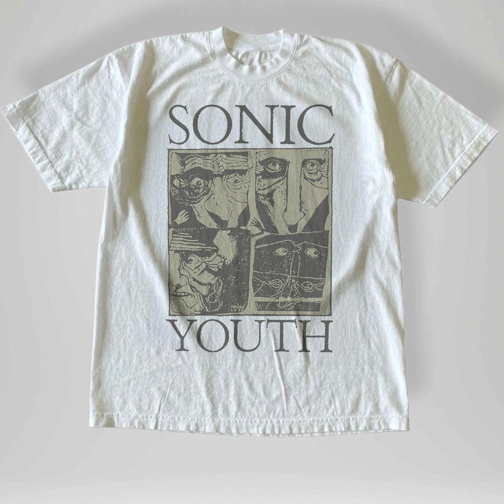 Vintage Style Kaos Band Sonic Youth Comic Tshirt