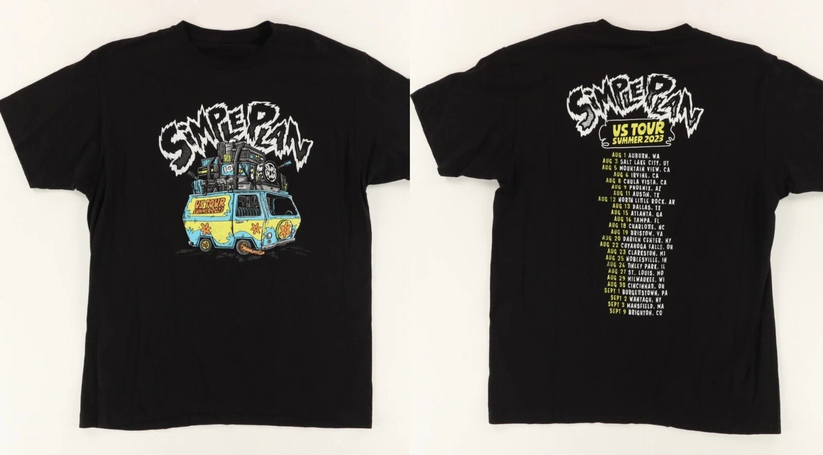 Simple Plan Mystery Mobile Summer Tour 2023 Unisex Cotton T-Shirt S-5XL US1047