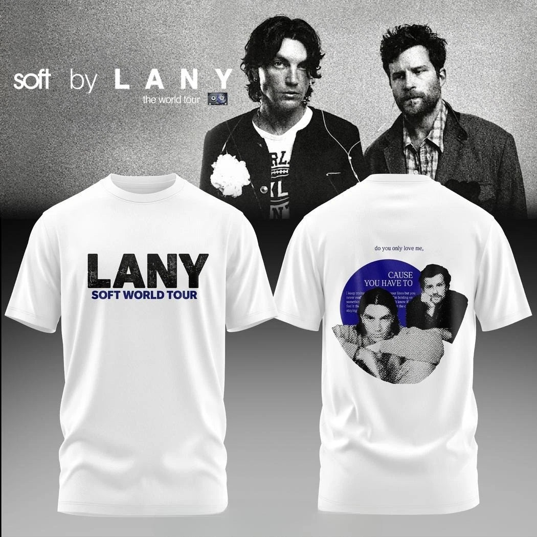 Lany Soft World Tour 2026 White Edition 3D T-Shirt