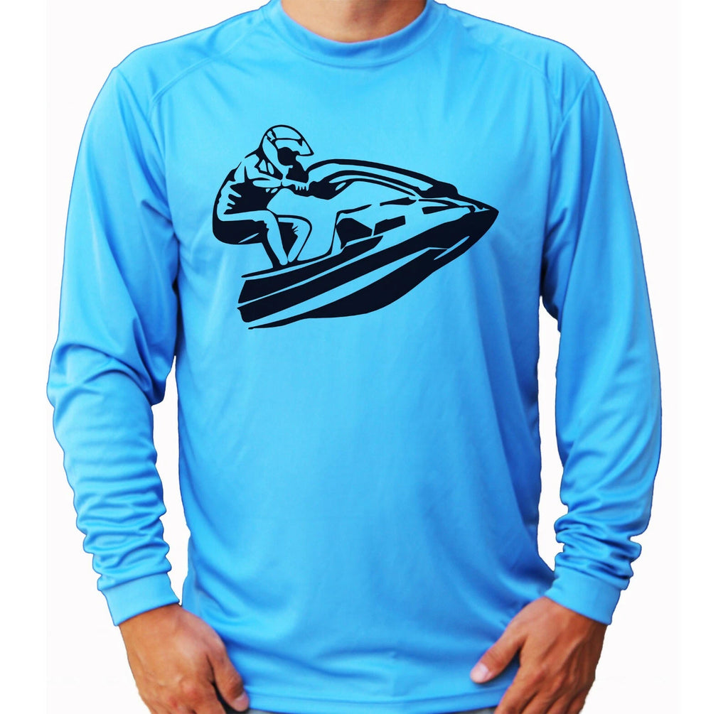 lWater Jet Ski Fun Art Long Sleeve UPF 30 T-Shirt Beach Sport UV Protection Gift