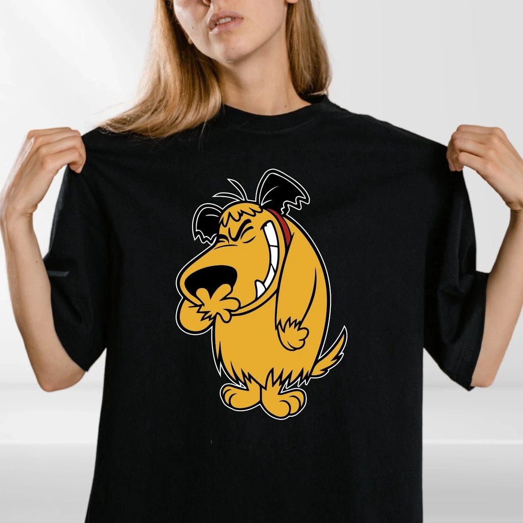 Muttley Dog T-Shirt Vintage Retro TV Series Muttley Funny Cartoons T Shirt Top