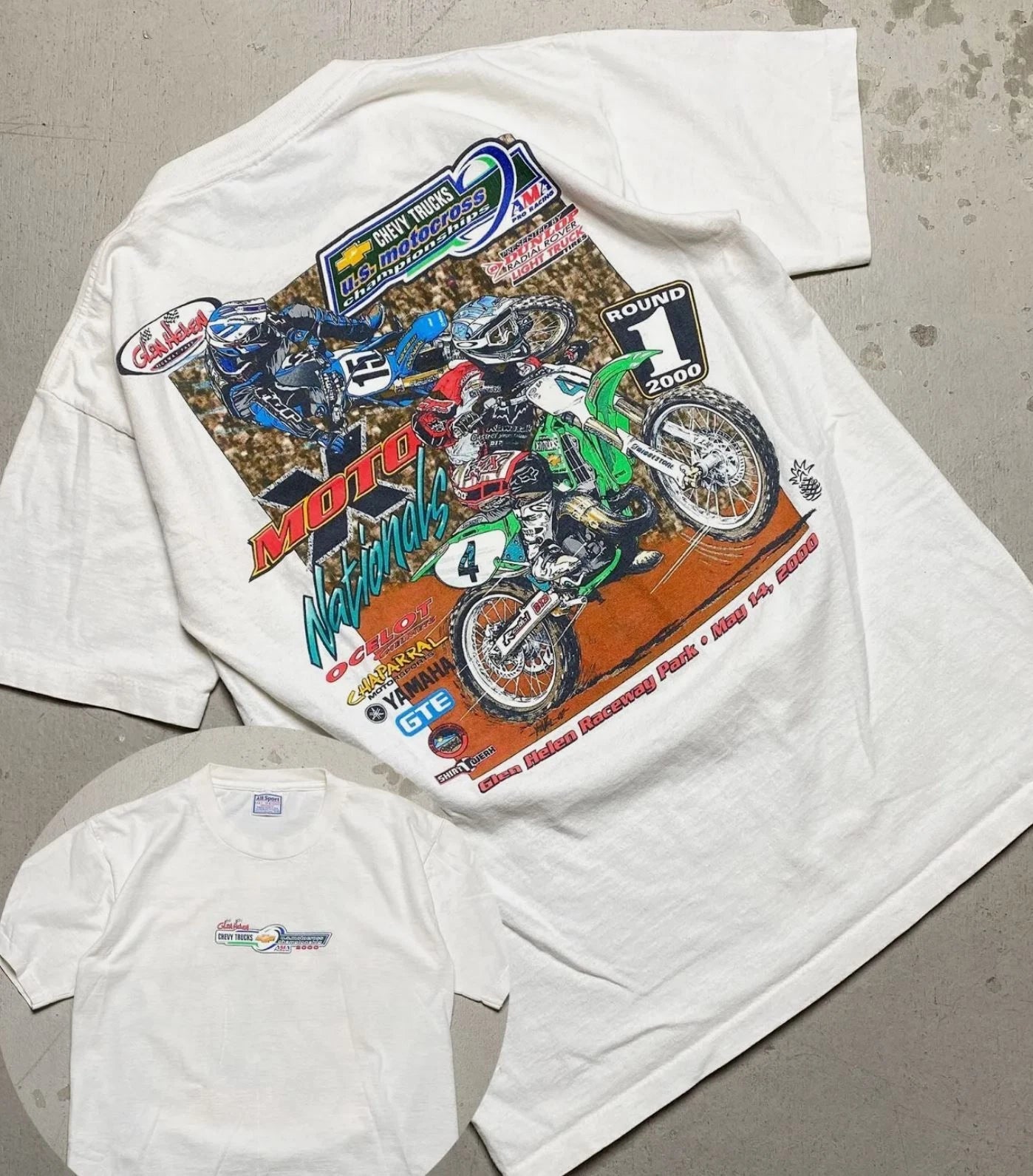 NOS Vintage 2000 Glen Helen Motocross Pro National T-shirt Cotton Unisex Allsize
