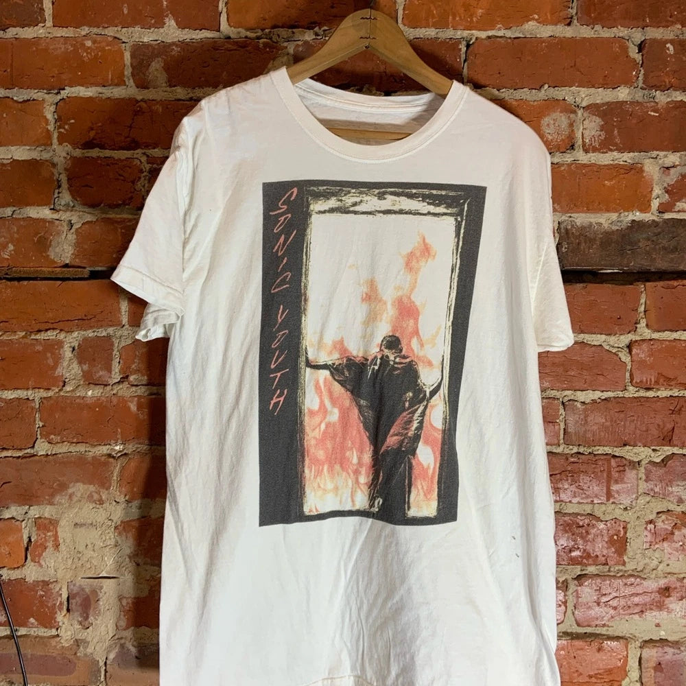 Sonic Youth White Graphic Preowned T-Shirt