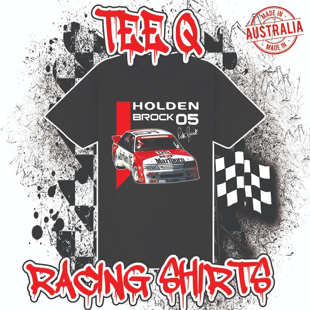 Holden Commodore VK Peter Brock Black Tee ~ 100% Australian Cotton V8