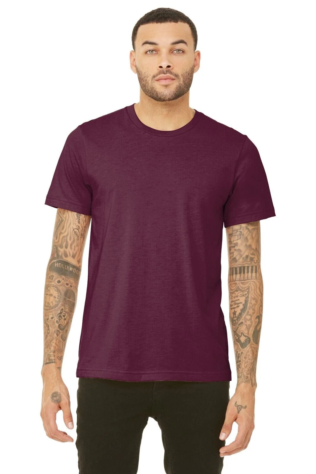 Maroon SOFT T-Shirt BELLA CANVAS BC3413 Unisex Short Sleeve Small Large