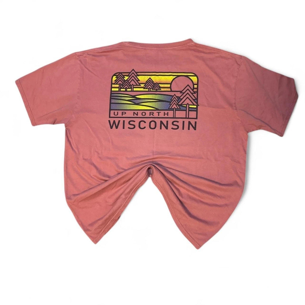 Blue84 VTG 2000s RARE Wisconsin Up North Soft Salmon Graphic Tee — LARGE