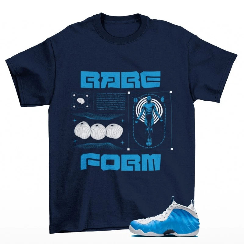 Rare Form Sneaker Shirt Navy to Match Foamposite Pro University Blue HF0794-400
