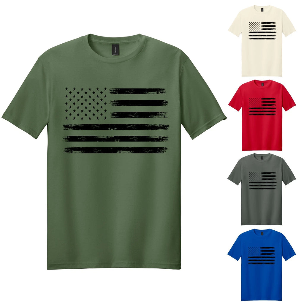 USA Distressed Flag Men T Shirt Short Sleeve Patriotic American Funny New Tee
