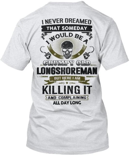 Longshoreman Tee T-Shirt Made in the USA Size S to 5XL