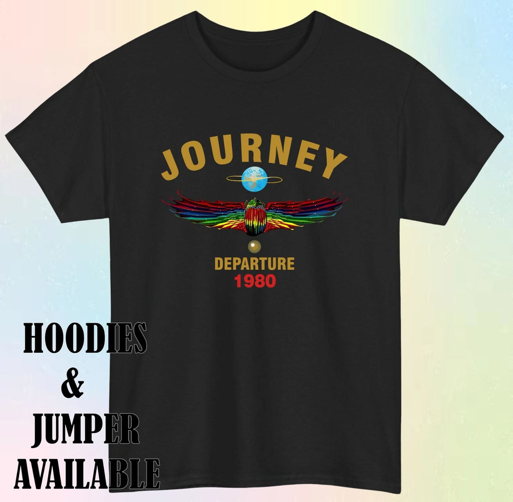 Journey Departure 1980 Vintage Rock Band T‑Shirt – Retro Scarab Beetle Tee