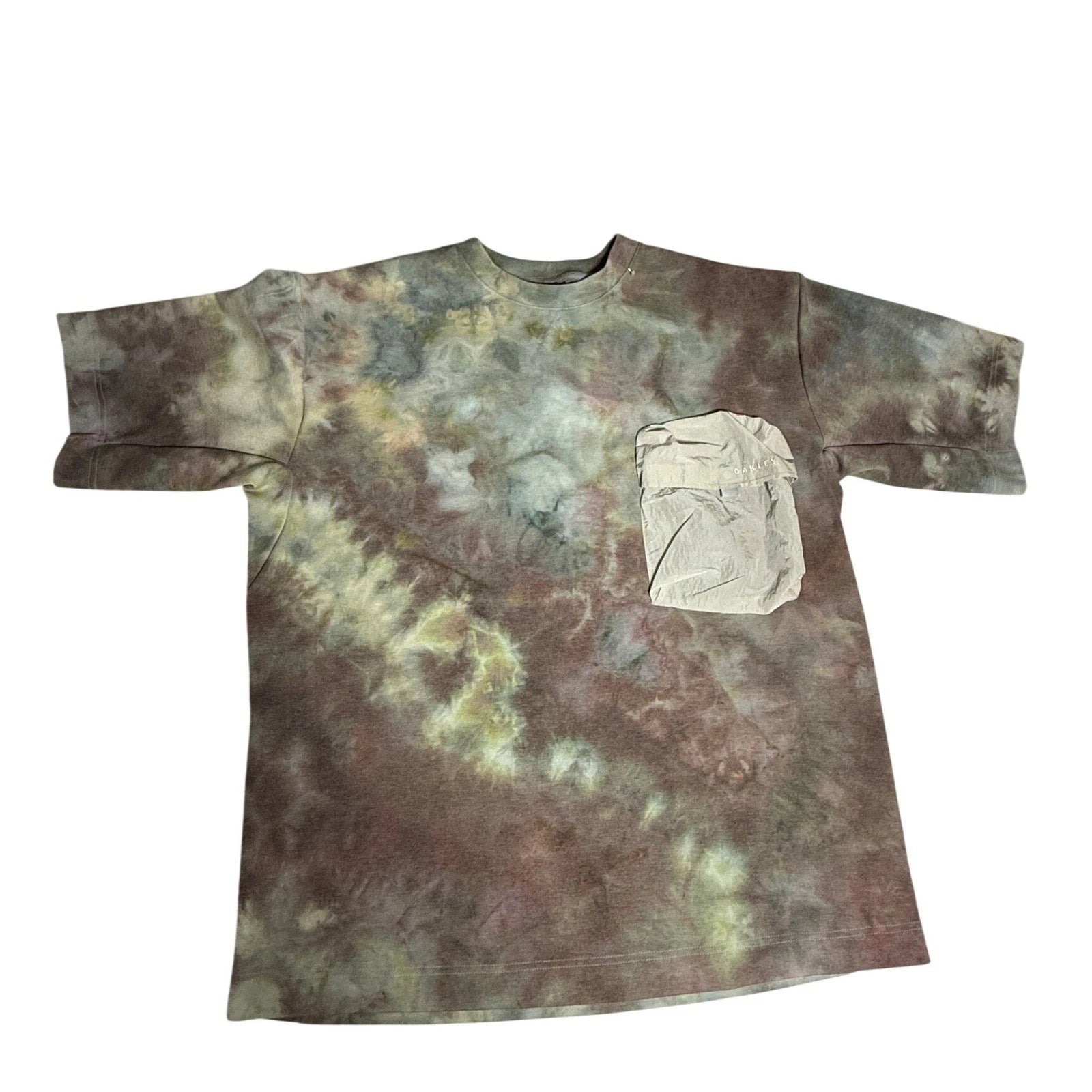 Oakley Tee Mens XXL Tie Dye Utility Pocket Shirt Gorpcore Outdoor Hiking CUSTOM