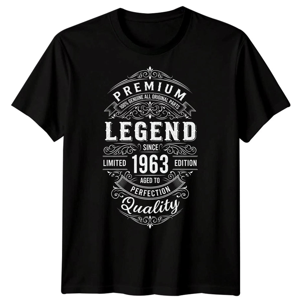 Premium Legend Since 1963 Mens T-Shirt 63rd Birthday Gift Vintage Edition