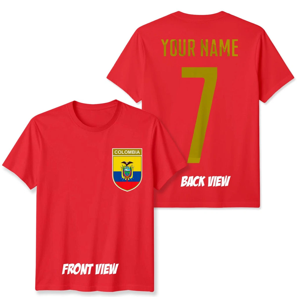 Personalised Colombia Football Unisex Kids T-Shirt Name Number Tee #WC
