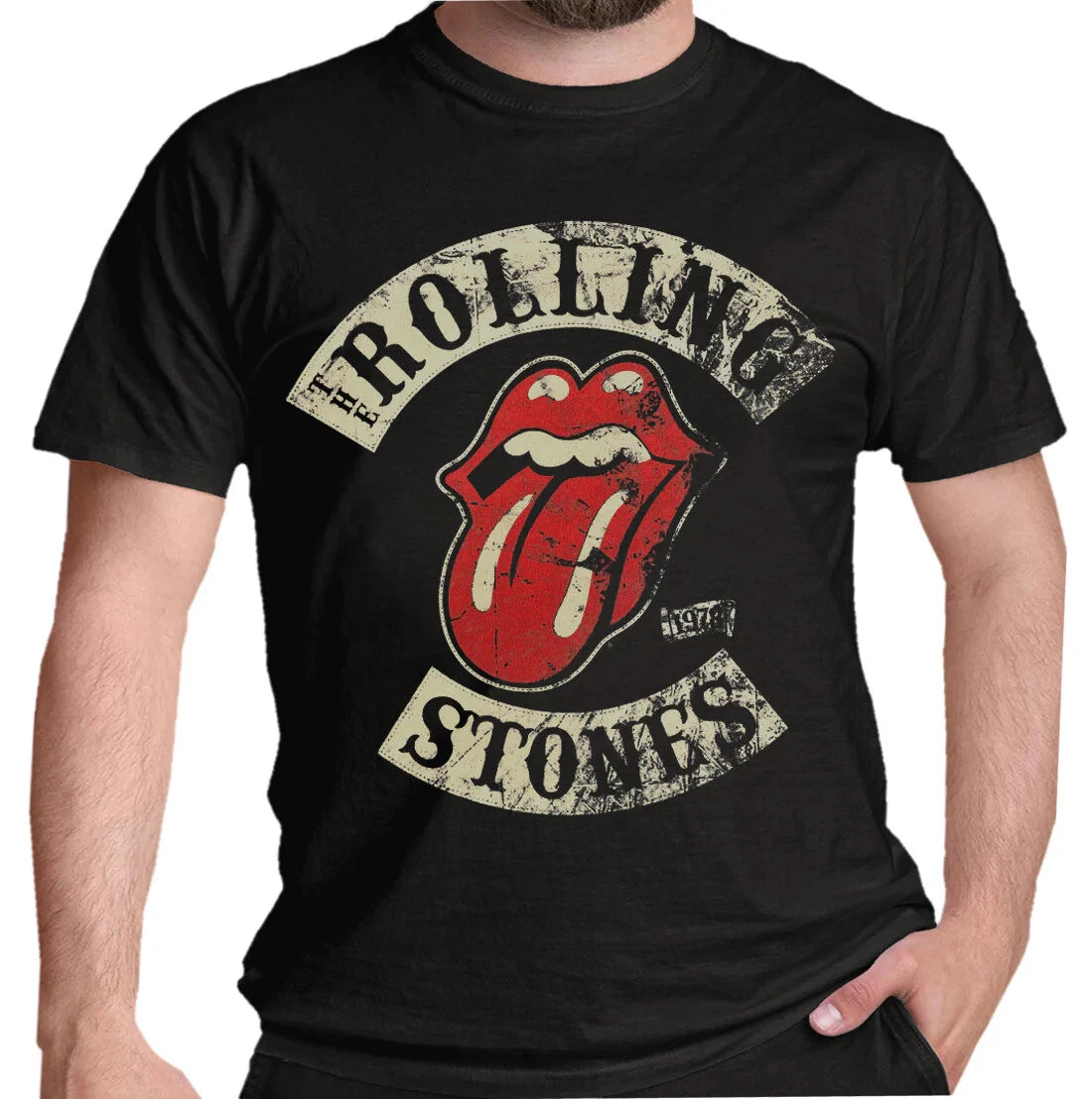 Official The Rolling Stones T Shirt Tour 78 Rock Licensed Tee Black New S To 5XL