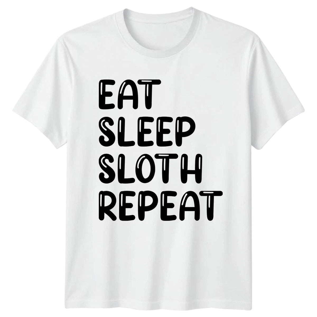 Eat Sleep Sloth Repeat T-Shirt Lazy Sloth Animal Birthday Gift For Him And Her